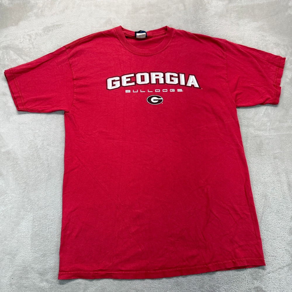 Vintage Georgia Bulldogs Shirt Men XL Red AS Sport T-Shirt Red Football NCAA Y2K - Picture 2 of 9